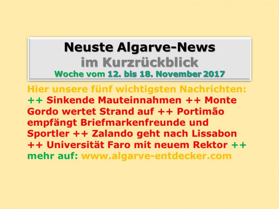 Algarve-News der KW 46 vom 12. bis 18. November 2017