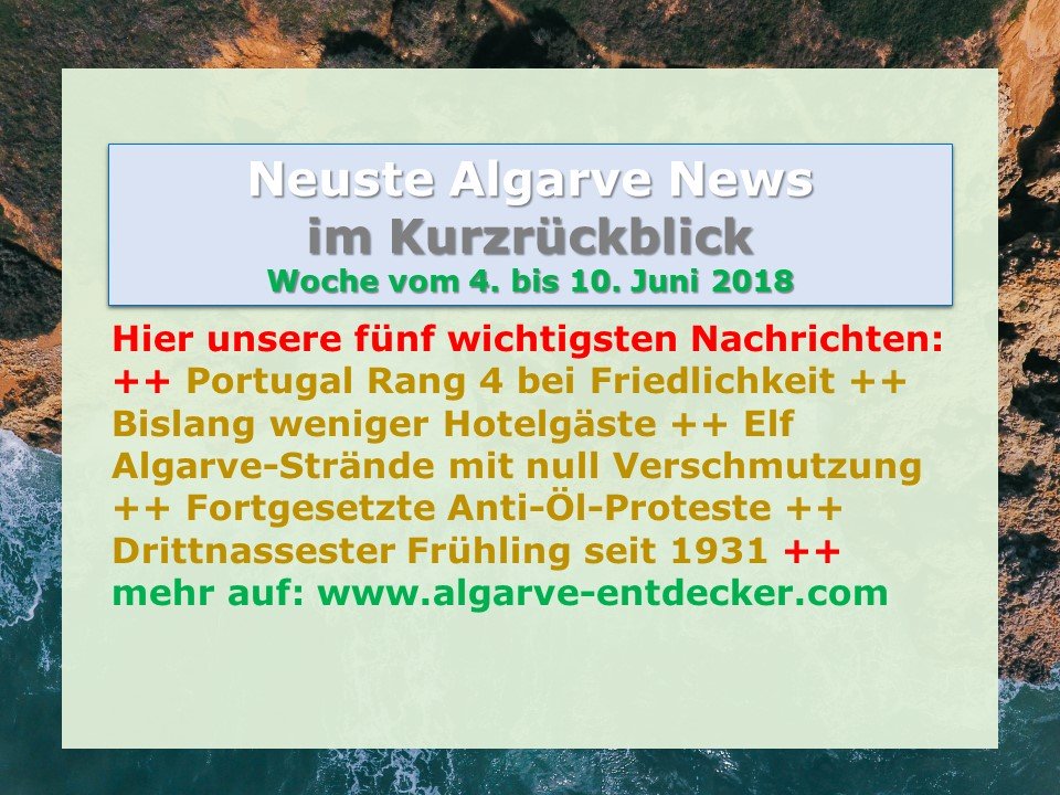 Algarve News für KW 23 vom 4. bis 10. Juni 2018