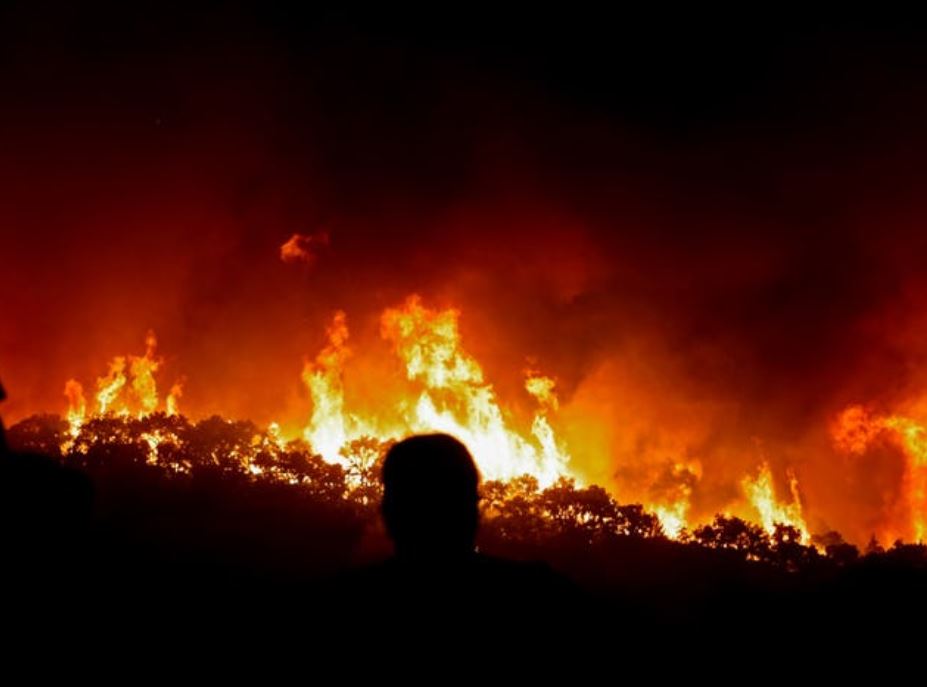 Großfeuer bei Monchique an der Algarve bedroht Häuser