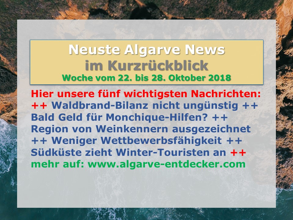Algarve News aus KW 43 vom 23. bis 28. Oktober 2018